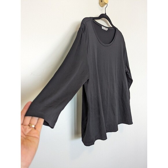 Iridium Top Womens Size L Black‎ Long Sleeve Tee Soft Comfort Stretch Minimalist - Picture 3 of 10